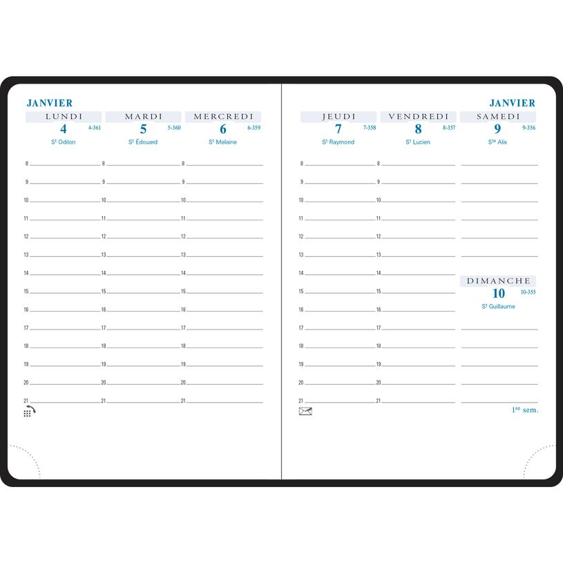 3660942085687-Agenda de poche Sésame Horizons 15 - 1 semaine sur 2 pages - 10,5 x 15,5 cm - disponible dans dif-P_405186240_3-2