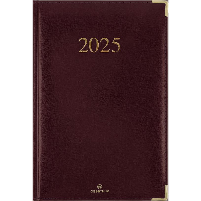 3664447206301-Agenda Kiev - 1 semaine sur 2 pages - 17 x 24,5 cm - bordeaux - Oberthur-P_405186286_1-0