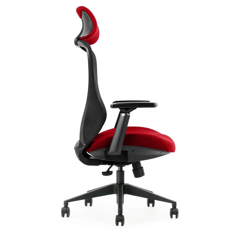 0404051884709-Fauteuil de bureau DESIGNER - Accoudoirs réglables - Appuie-tête - rouge et noir-P_405188470_2-1
