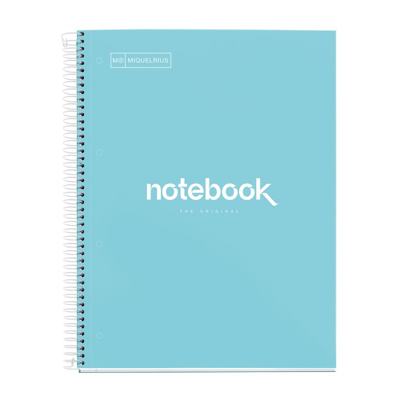 8422593485538-Notebook Emotions, couverture rigide, A4 lignes horizontales 7 mm 120 feuilles de 5 couleurs, Miquelriu--0
