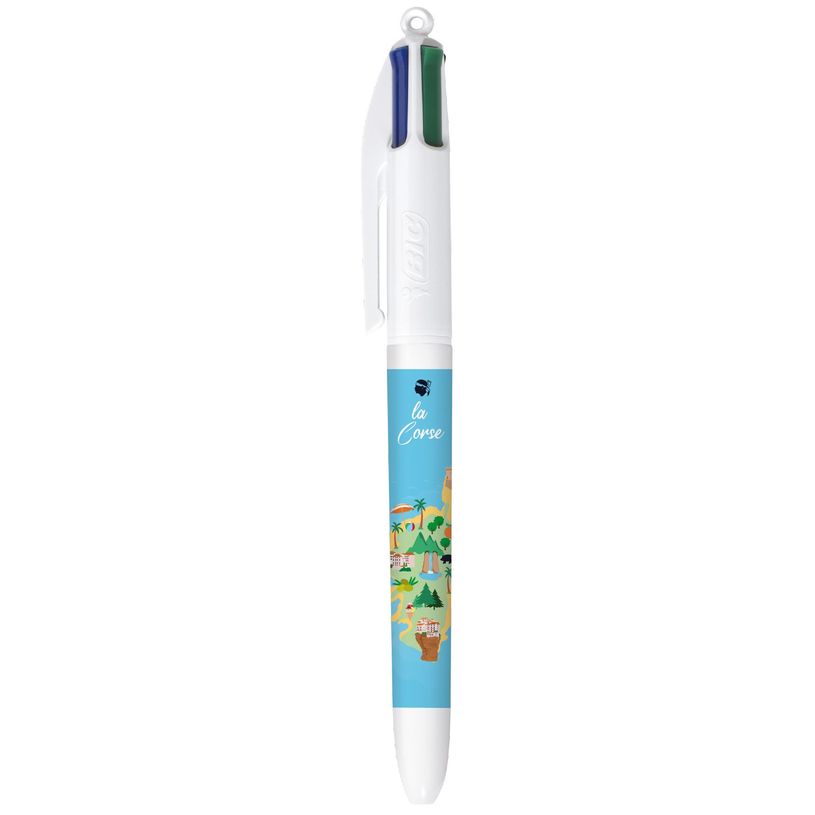 3086123758742-BIC Stylo à Bille 4 Couleurs Original à Pointe Moyenne Rétractable (1,00 mm) - Décors Thématique -P_405189043_4-3