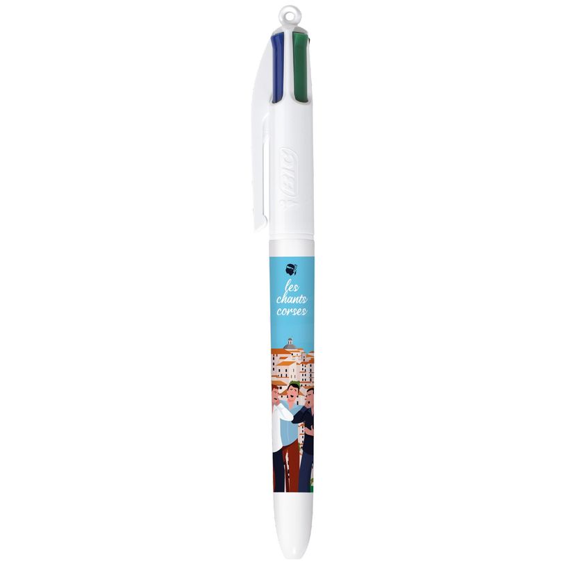 3086123758742-BIC Stylo à Bille 4 Couleurs Original à Pointe Moyenne Rétractable (1,00 mm) - Décors Thématique -P_405189043_5-4