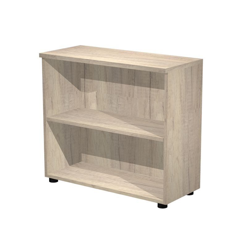 7331920004308-Bibliothèque basse Trend - L80xP35xH72 cm - 1 étagère - imitation chêne canadien-P_405224132_1-0