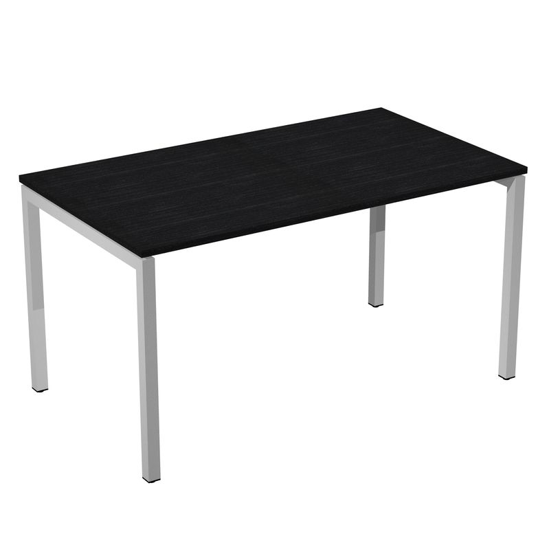 0404052255706-Bureau droit Trend - L140 - pieds arches - plateau imitation frêne noir-P_405225570_1-0