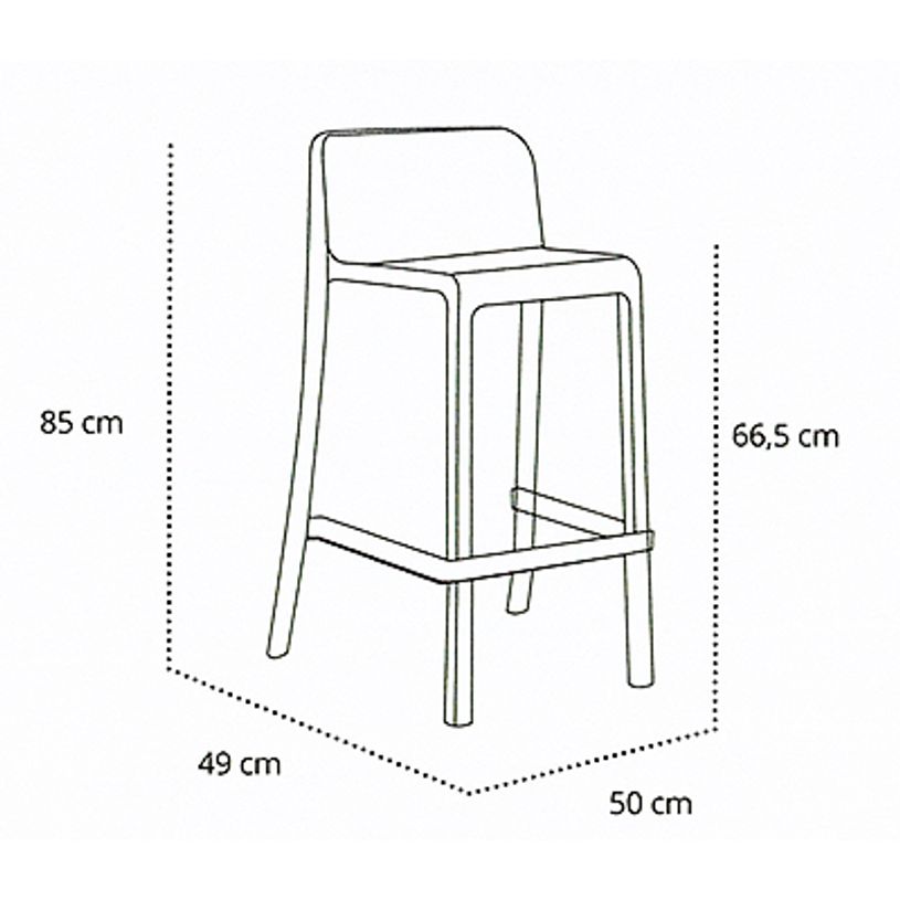 3701394607598-Tabouret snack empilable MINI ATTIC - Ezpeleta professionnel - Blanc-P_405227951_2-1