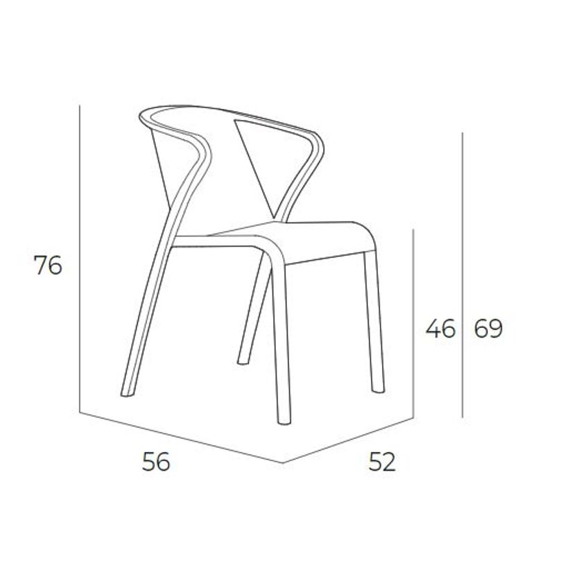 8414376776100-Fauteuil empilable FADO - Ezpeleta professionnel - Aquamarine-P_405227959_5-4