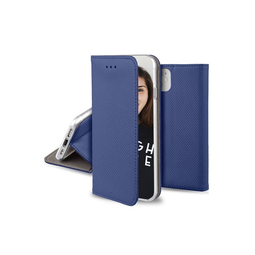 5907457780620-JAYM - Étui à rabat pour téléphone portable - imitation cuir - bleu-P_405235410_3-1