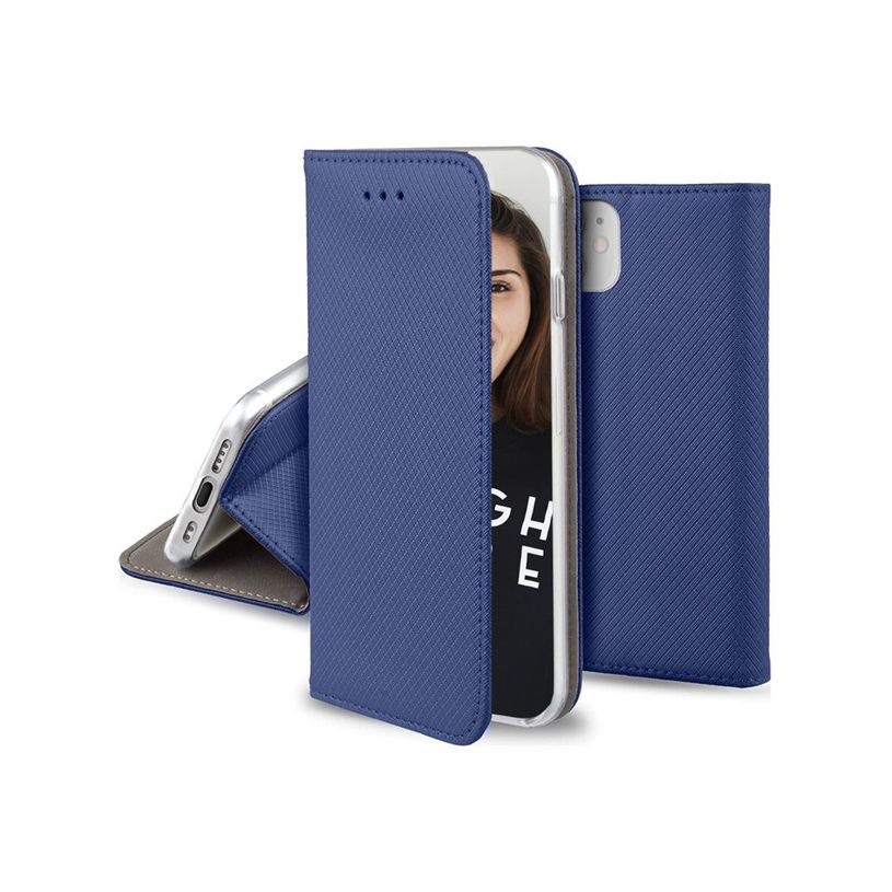 5907457780606-JAYM - Étui à rabat pour téléphone portable - imitation cuir - bleu-P_405235411_3-1