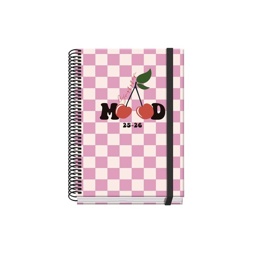8421938520422-Dohe Prime - Agenda - 2025-2026 - 1 jour par page - reliure à spirale - A5 (150 x 210 mm) - 144 feuilles - cerise - carton -P_405247054_3-1