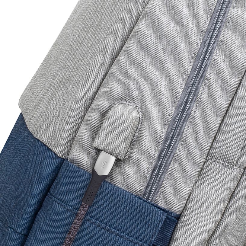 4260403578308-RIVACASE Prater - Sac à dos connecté pour ordinateur portable 17,3" - gris/bleu nuit-P_678843_5-4