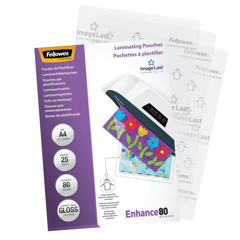 077511539626-Fellowes - 25 pochettes de plastification A4 (216 x 303 mm) - 80 microns - brillantes -P_79137687_4-1
