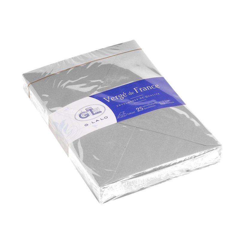 3140290214286-G.LALO Vergé de France - 25 Enveloppes -114 x 162 mm - gris souris-P_79140776_1-0