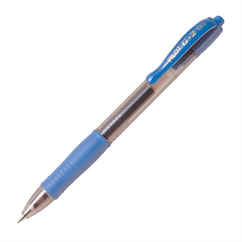 4902505344787-Pilot G-2 - Roller encre gel rétractable - 0,7 mm - bleu clair-P_79145353_1-0