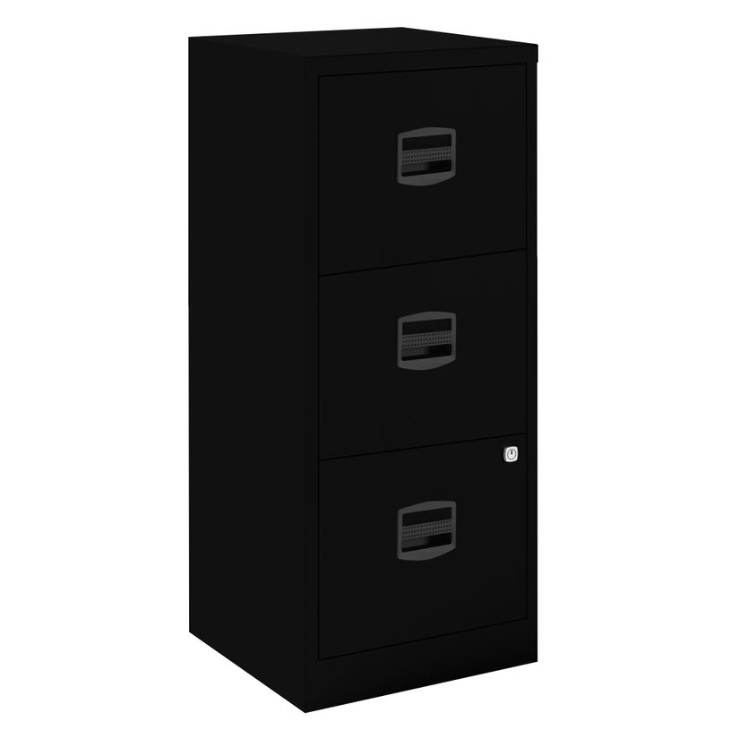 0000793458040-Classeur métallique monobloc - 3 tiroirs - H102 x L41 x P40 cm - noir-P_79345804_1-0