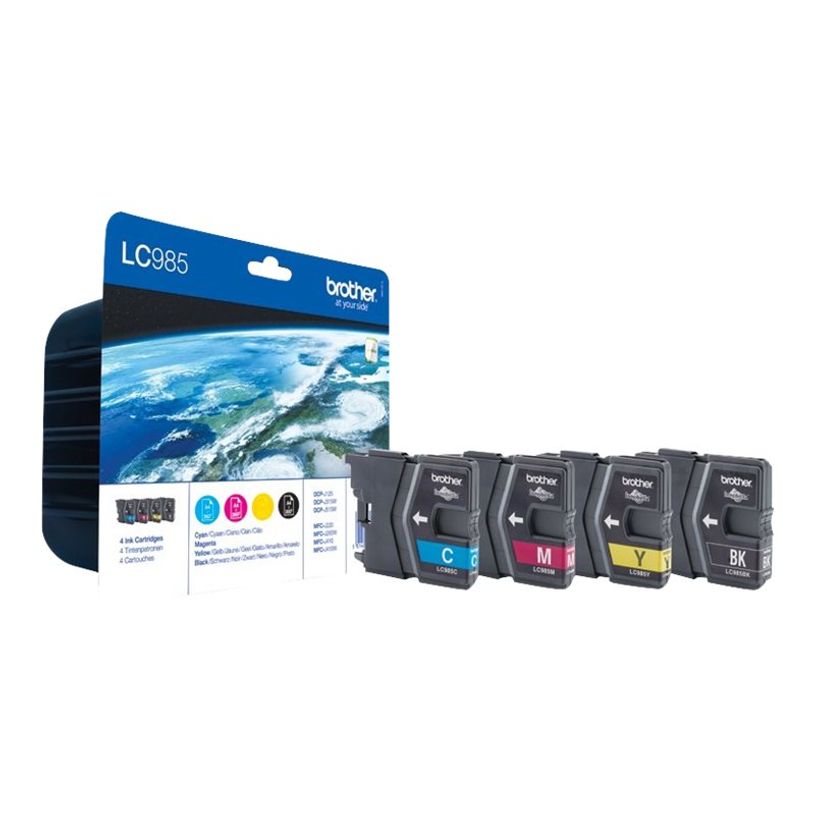 5014047562112-Brother LC985 - Pack de 4 - noir, cyan, magenta, jaune - cartouche d'encre originale-P_79355215_1-0