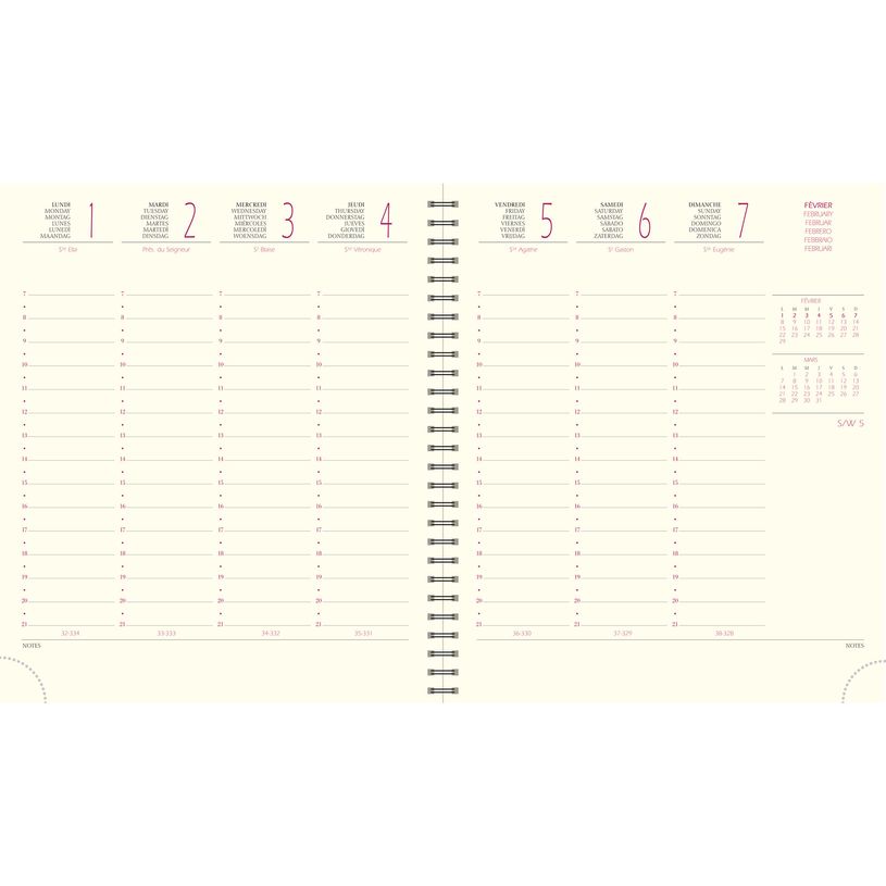 3660942124379-Agenda spiralé Swan Eurotime 18W - 1 semaine sur 2 pages - 15 x 17 cm - disponible dans diff-P_79369756_4-3