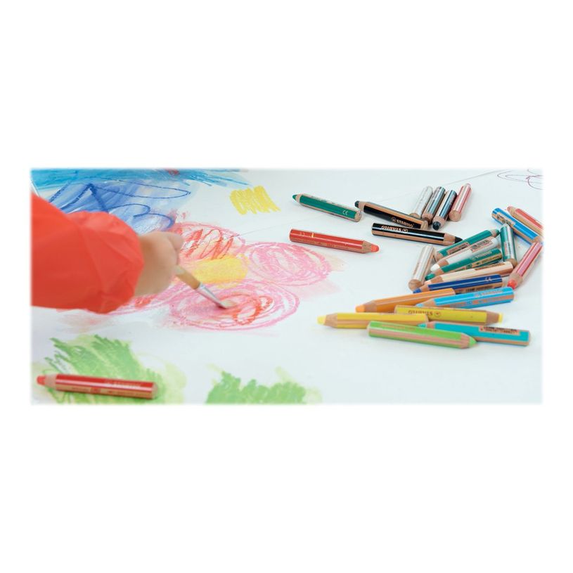 4006381115469-STABILO Woody 3 in 1 - Crayon de couleur pointe large - jaune-P_79374467_2-2