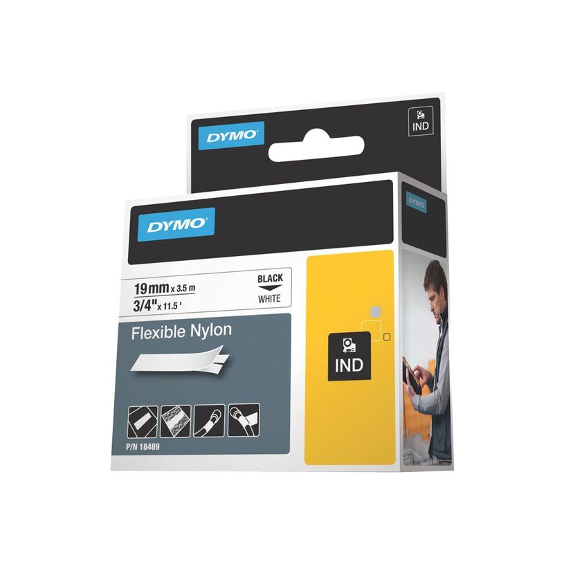 071701184894-Dymo - Ruban d'étiquettes nylon flexible auto-adhésives - (19 mm x 3,5 m) - fond blanc éc-P_79374708_1-3