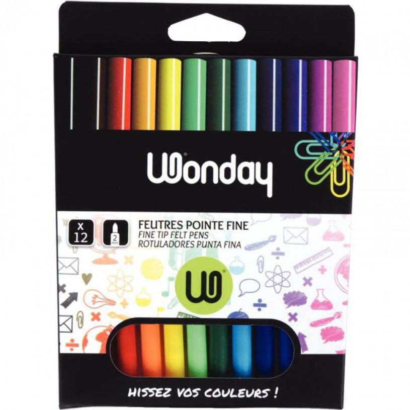 3457703109252-Wonday - 12 Feutres - pointe fine-P_79380339_1-0