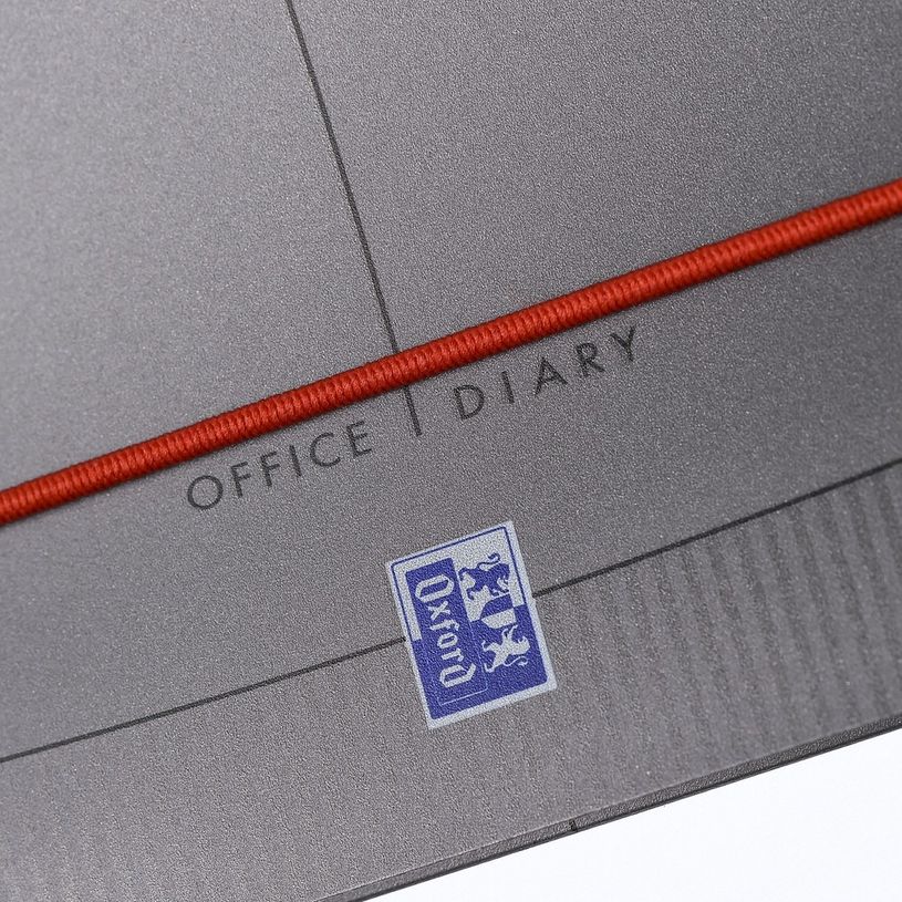 3147284770315-Agenda à élastique Office - 1 semaine sur 2 pages - 10 x 15 cm - gris/rouge - Oxford-P_79380544_5-4