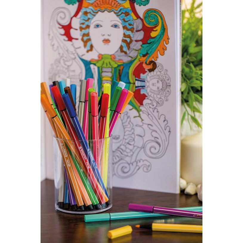 4006381456418-Stabilo Pen 68 - 15 Feutres - couleurs assorties dont 6 fluos-P_79386513_4-3