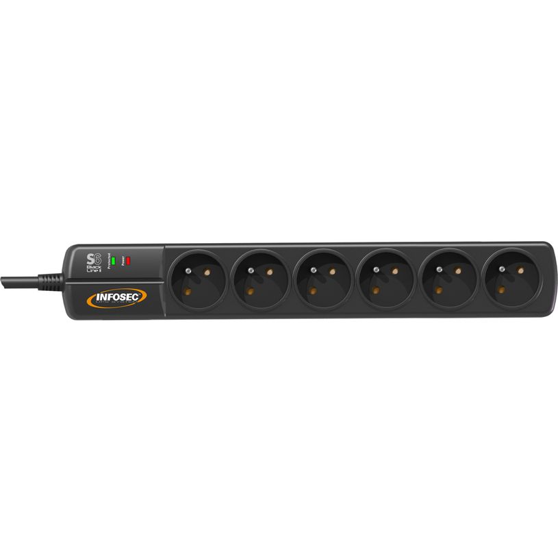 3700085612965-INFOSEC S6 Black Line II - Multiprise parafoudre 6 prises - parasurtenseur 2500 W-P_79388469_3-1