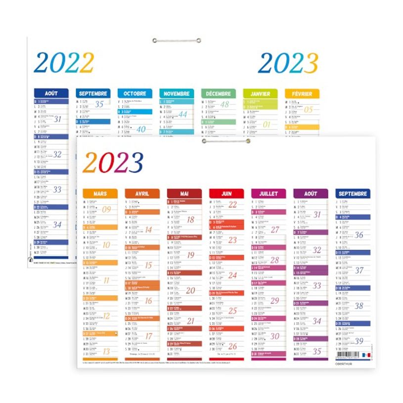 3108720570036-Calendrier Arc En Ciel 7 mois par face - 57 x 41 cm - Oberthur-P_79395024_1-0