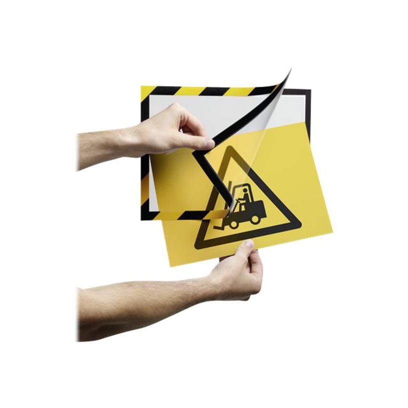 4005546406541-Durable Duraframe Security - 2 Cadres d'affichage bicolore - A4 - jaune/noir (encadrement-P_79395364_12-11