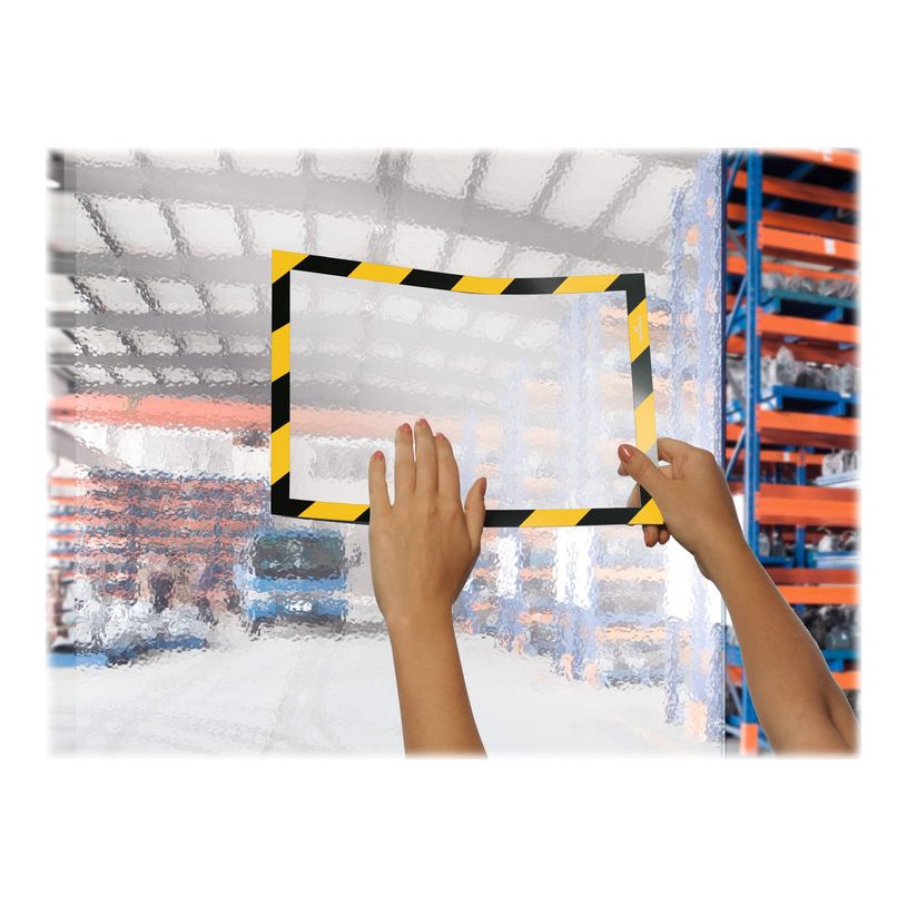 4005546406541-Durable Duraframe Security - 2 Cadres d'affichage bicolore - A4 - jaune/noir (encadrement m-P_79395364_9-8