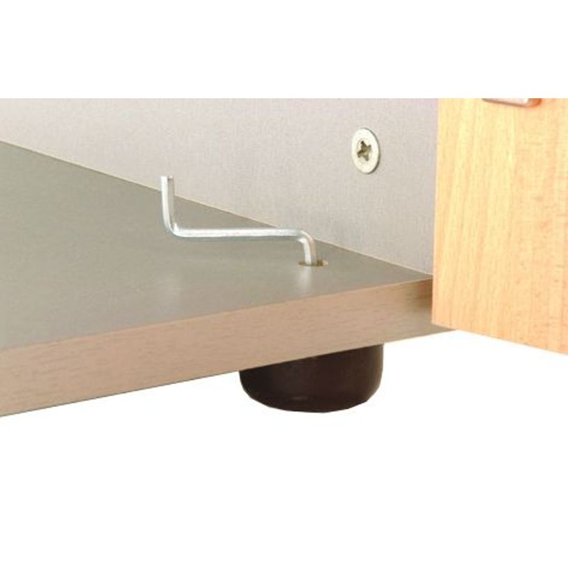 3253310146426-Armoire basse 2 Portes INEO/LEVEL/STEELY/WOODY - H72 x L80 x P47 - Corps blanc - Dessus et -P_79395839_5-4