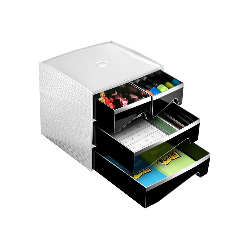 3462159004976-CEP MyCube Classic - Module de classement 4 tiroirs - noir/blanc-P_79396241_1-0