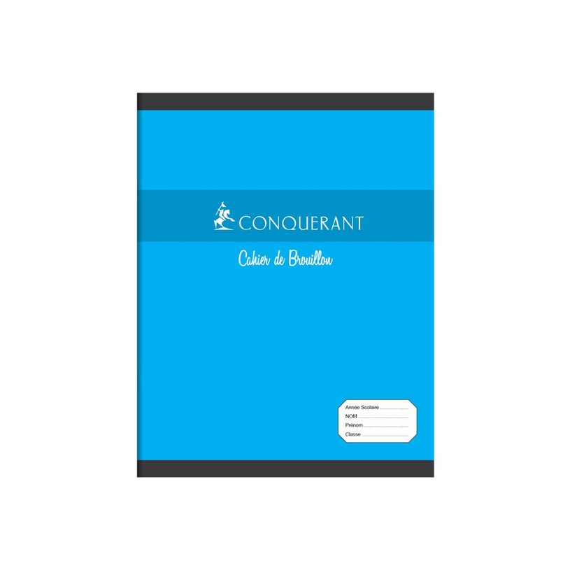 3020120031606-Conquérant Sept - Cahier de brouillon - 17 x 22 cm - 96 pages - grands carreaux (Seyes) - disponib-P_79397596_1-0