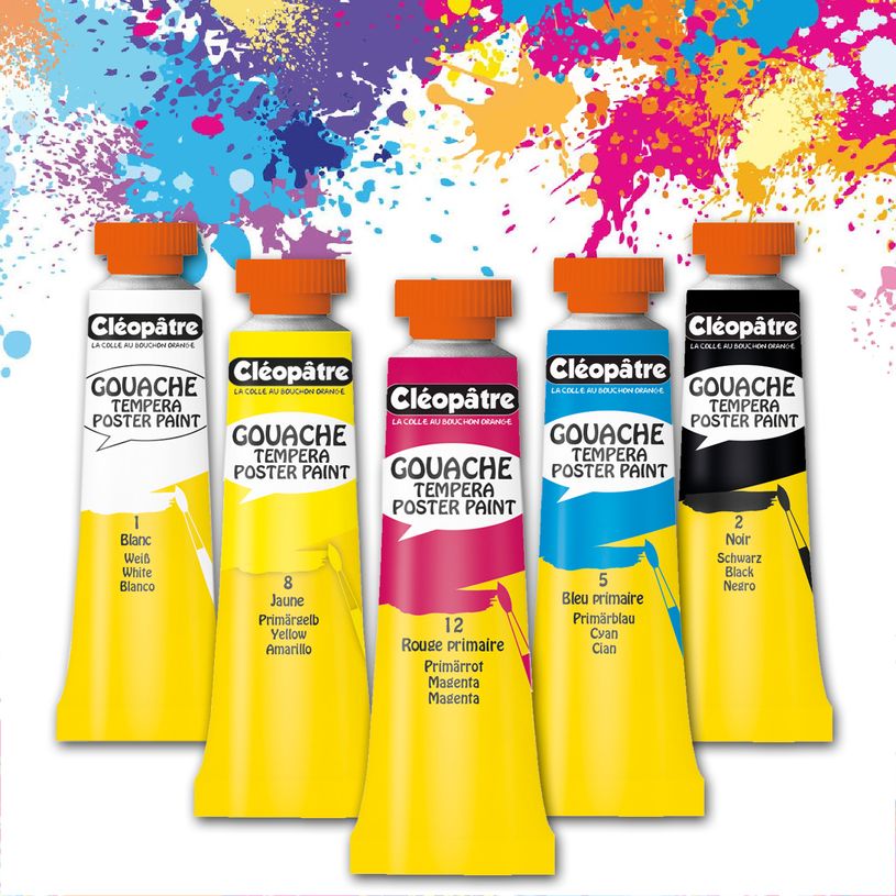 3134725008069-Cléopâtre NÉFERTARI - Pack de 5 gouaches - couleurs primaires - 10 ml-P_79399017_2-1
