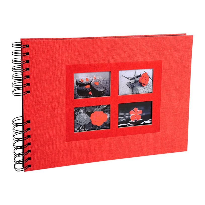 3130630162452-Exacompta Passion - Album photo à spirale 32 x 22 cm - rouge-P_79400521_2-1