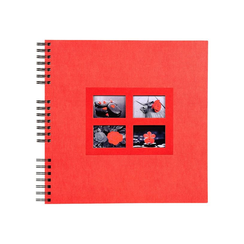 3130630168454-Exacompta Passion - Album photo à spirale 32 x 32 cm - rouge-P_79400524_1-0