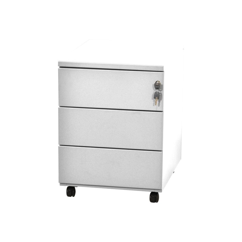 3219091960200-Caisson mobile - 3 tiroirs - blanc - 56,7 x 54,1 x 41,8 cm-P_79401148_1-0