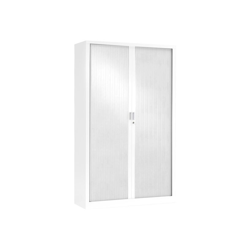 3219095800007-Armoire haute monobloc à rideaux GENERIC - 198 x 120 x 43 cm - blanc-P_79401196_2-0