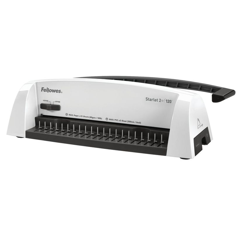 0043859680719-Fellowes Starlet 2+ - machine à relier / relieuse perforeuse manuelle - perfore 12 feuille-P_79401565_2-0