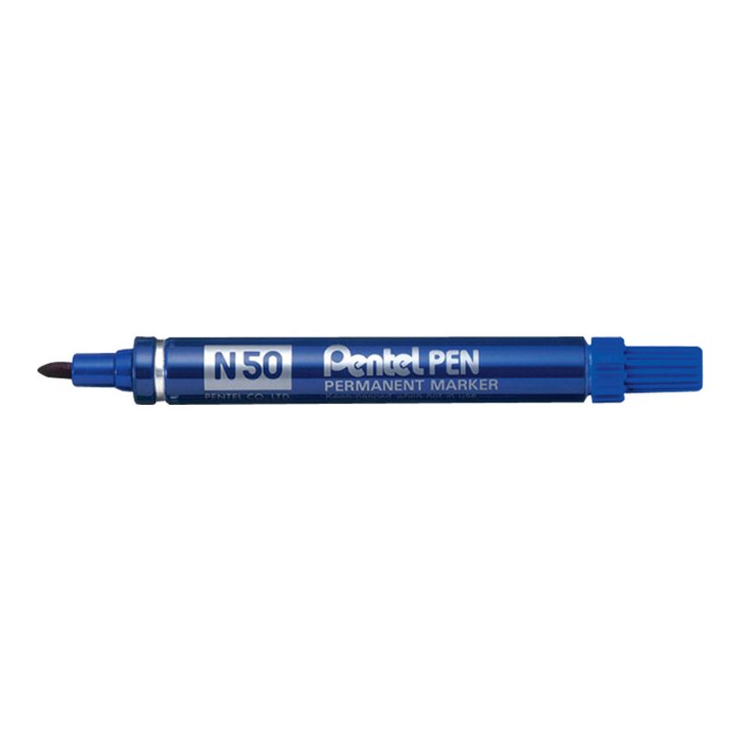 3474374075006-Pentel PEN N50 - Pack de 4 marqueurs permanents - pointe ogive - noir, bleu, rouge et vert-P_79402863_3-2