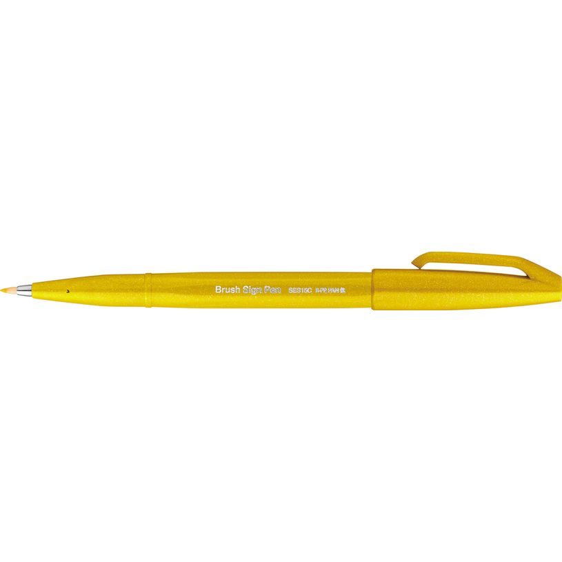 4902506287113-Pentel - Feutre pinceau à pointe souple - jaune-P_79402878_2-0