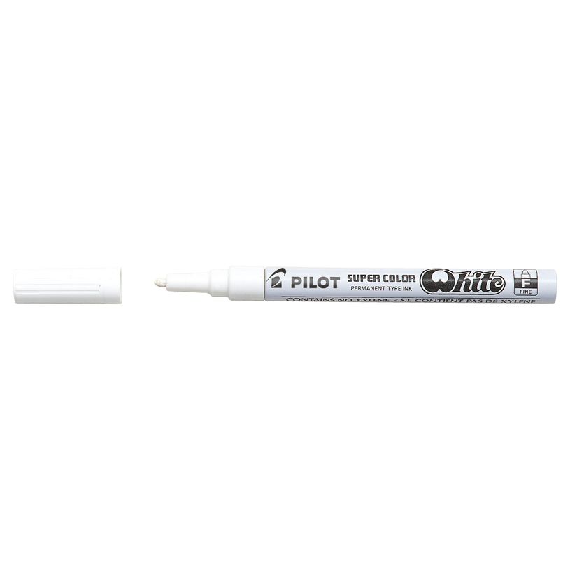 4902505088018-Pilot Super Color - Marqueur permanent - pointe fine - blanc-P_79403886_1-0