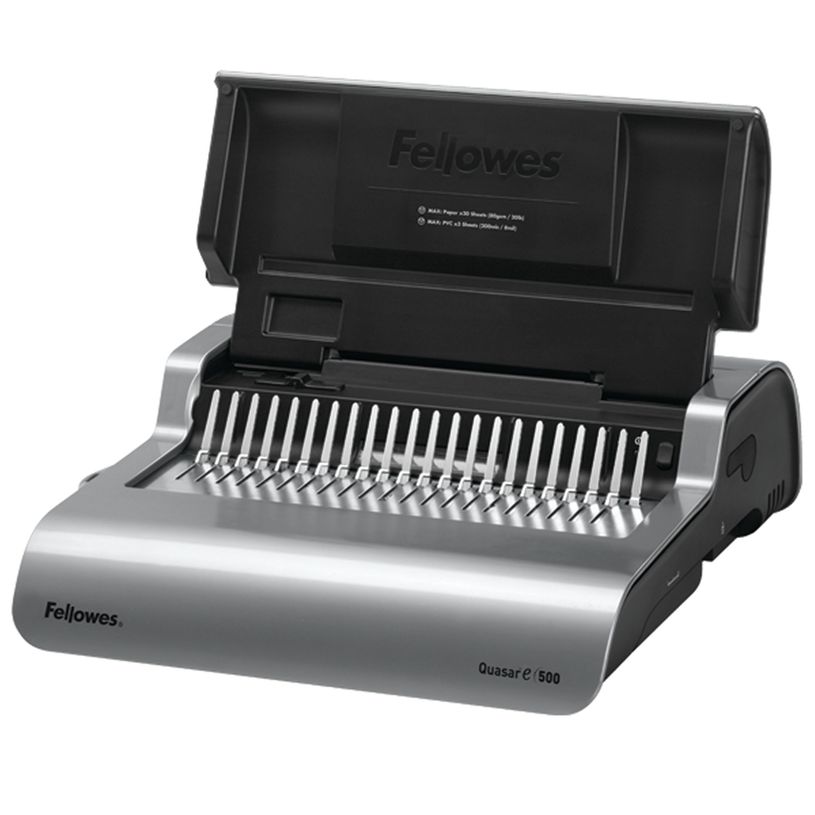043859512157-Fellowes Quasar-E 500 - machine à relier / relieuse perforeuse éléctrique - perfore 22 fe-P_79407857_1-0