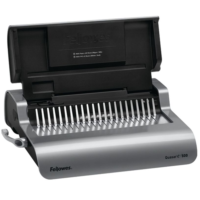 043859512157-Fellowes Quasar-E 500 - machine à relier / relieuse perforeuse éléctrique - perfore 22 fe-P_79407857_2-1