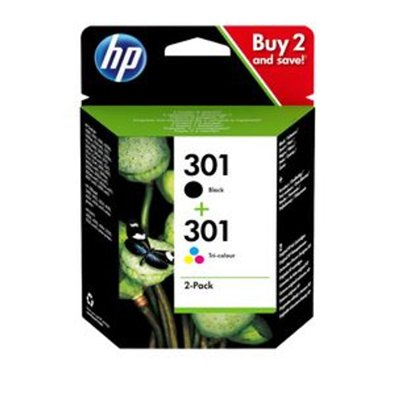 889894419392-HP 301 - Pack de 2 - noir et 3 couleurs - cartouche d'encre originale (N9J72AE)-P_79409109_3-0