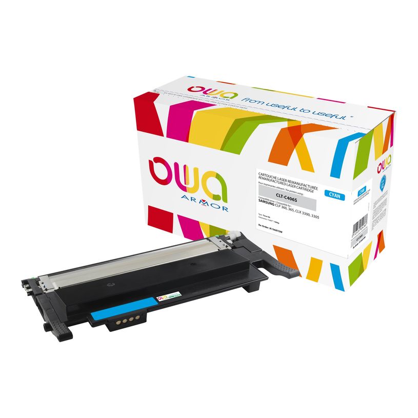 3112539604387-Cartouche laser compatible Samsung CLT-406S - cyan - Owa K15687OW-P_79410611_1-0