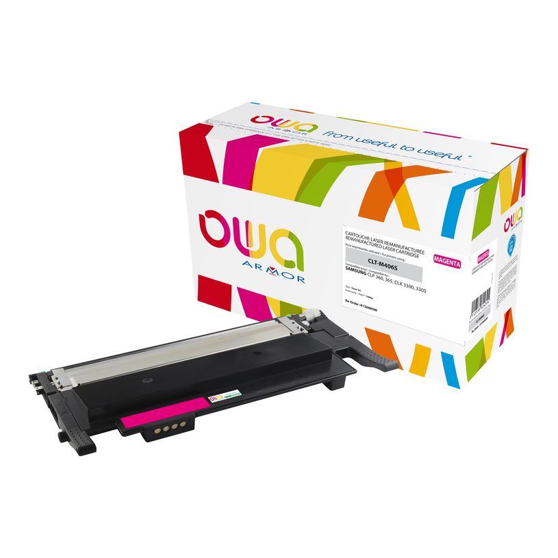 3112539604394-Cartouche laser compatible Samsung CLT-406S - magenta - Owa K15688OW-P_79410612_1-0
