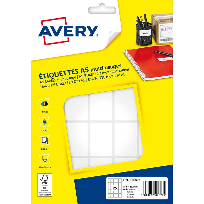 5014702026775-Avery - Etui A5 - 400 Étiquettes multi-usages blanches - 38,5 x 26,5 mm - réf ETE025-P_79413541_3-0