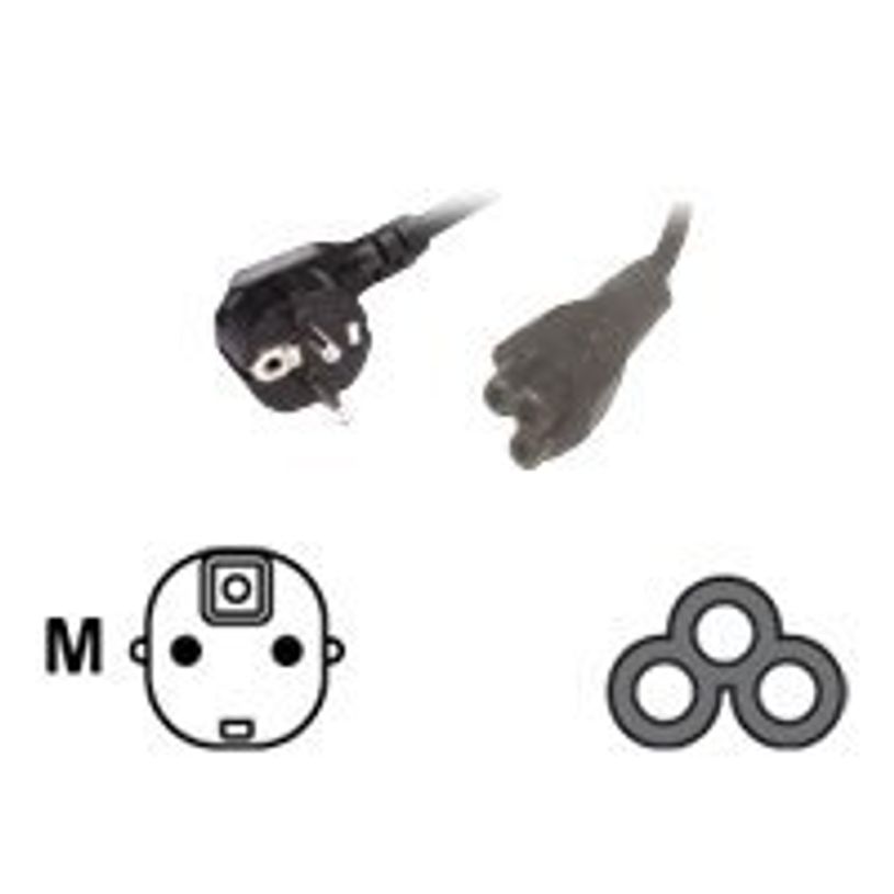 3700224714192-MCL Samar - câble d'alimentation 2 pôles + terre (M) vers fiche tripolaire C5 (F) - 2 m-P_79414722_1-0