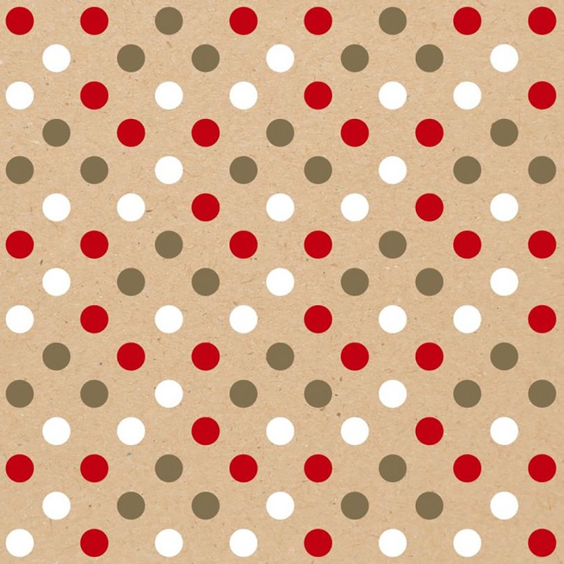 3329682238004-Clairefontaine - Papier cadeau kraft - 70 cm x 50 m - 60 g/m² - pois rouge/blanc/or-P_79414999_2-1
