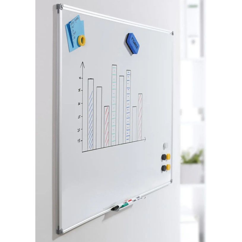 4007885258034-DAHLE - Tableau blanc laqué 100 x 200 cm - magnétique - cadre alu renforcé-P_79415086_3-2